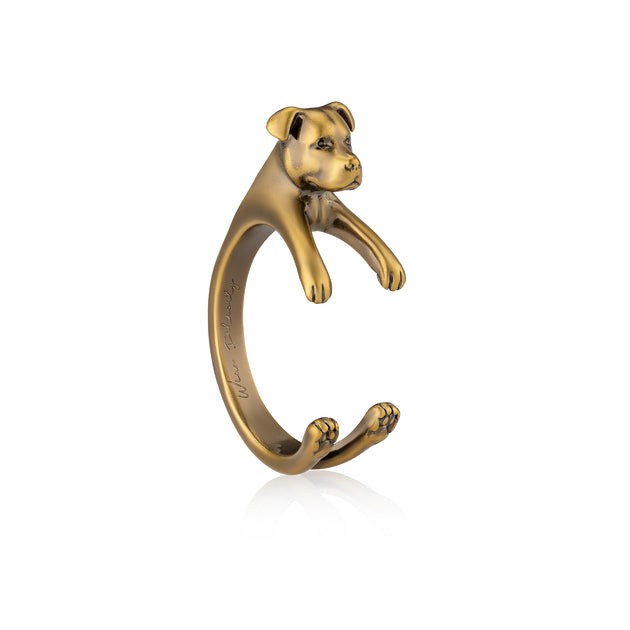 Gold hotsell pitbull ring