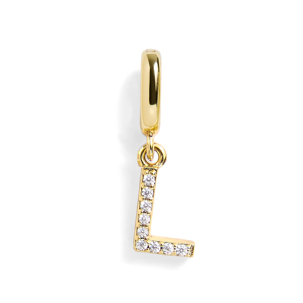 Pavé Letter Charm