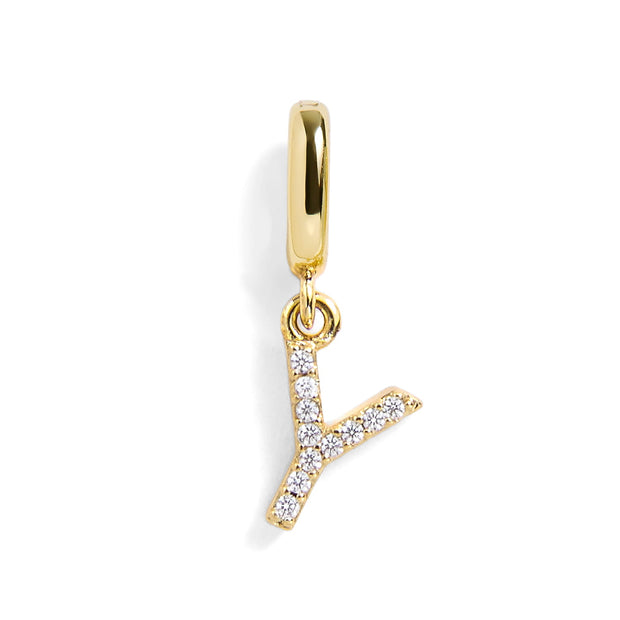 Pavé Letter Charm