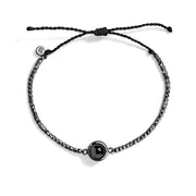Personalized Metallic Bead Slider Bracelet