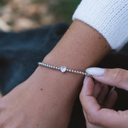 Heart Birthstone Stretch Bracelet