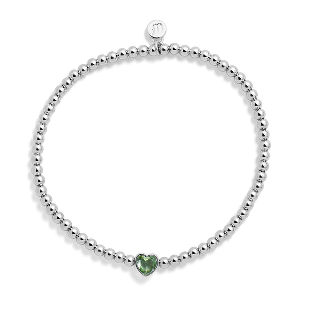 Heart Birthstone Stretch Bracelet