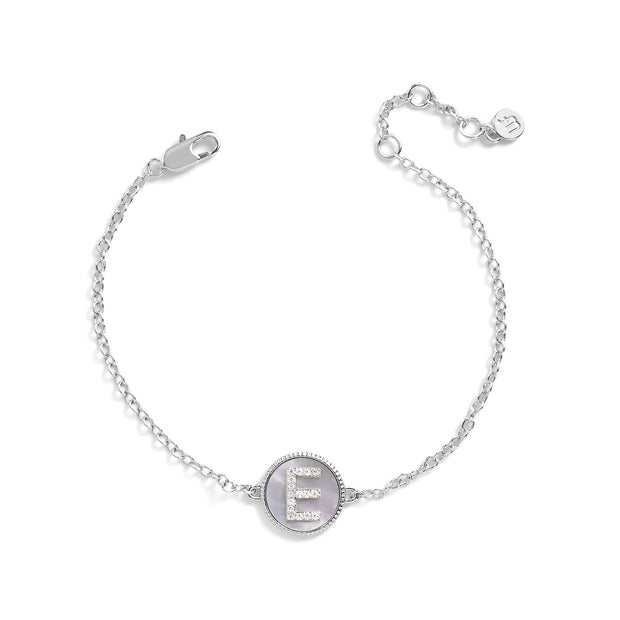 Mother of Pearl Initial Bracelet