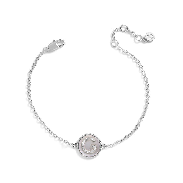 Mother of Pearl Initial Bracelet