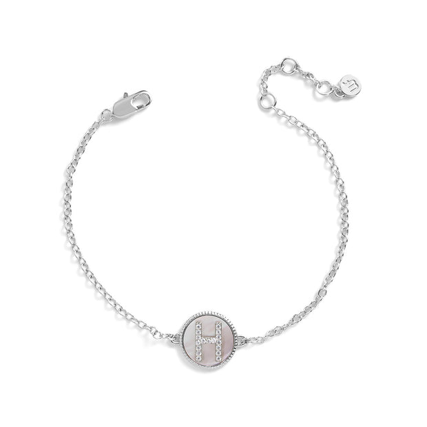 Mother of Pearl Initial Bracelet