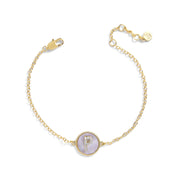 Mother of Pearl Initial Bracelet
