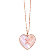 Heart Mother Of Pearl Initial Necklace