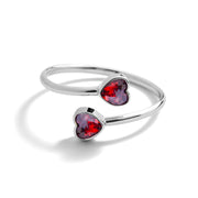 Heart Birthstone Wrap Ring