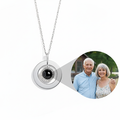 Engravable Circle Photo Necklace