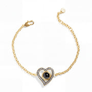 Personalized Vintage Heart Photo Bracelet — thumbnail 2 of 3