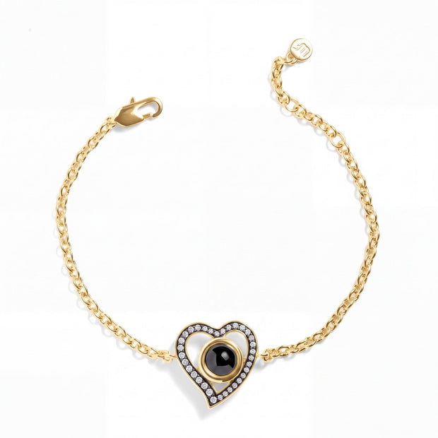 Personalized Vintage Heart Photo Bracelet — image 2 of 3