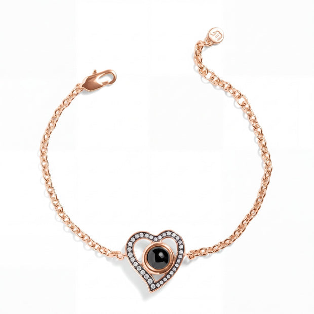 Personalized Vintage Heart Photo Bracelet — image 3 of 3
