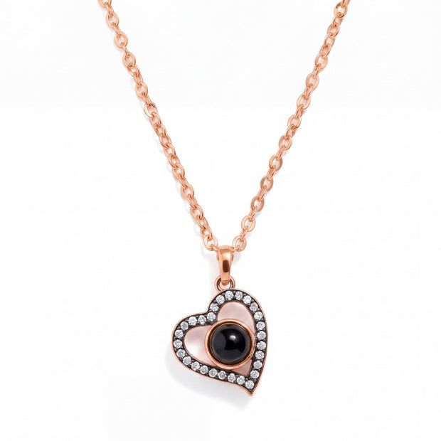Personalized Vintage Heart Photo Necklace — image 3 of 3
