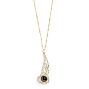 Personalized Pavé Angel Wing Photo Necklace