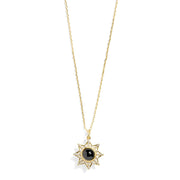 Personalized Pavé Sun Photo Necklace