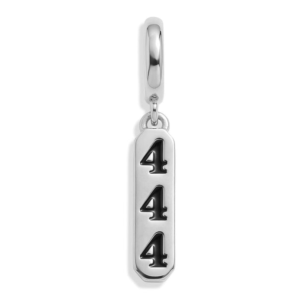 Angel Number Charm 444 - Silver