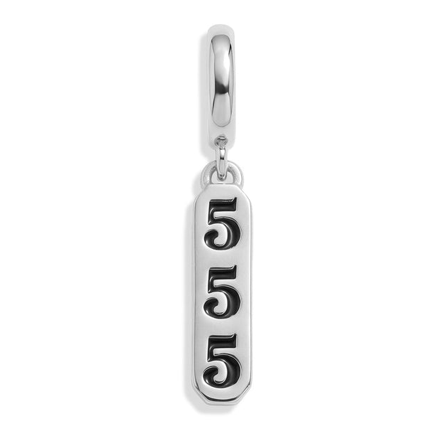 Angel Number Charm 555 - Silver