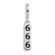 Angel Number Charm 666 - Silver