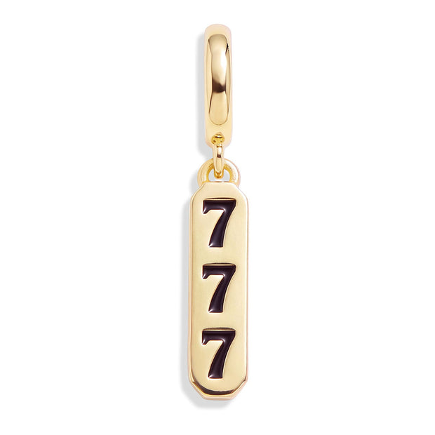Angel Number Charm 777 - Gold