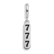 Angel Number Charm 777 - Silver