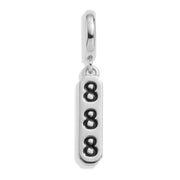 Angel Number Charm 888 - Silver