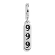 Angel Number Charm 999 - Silver