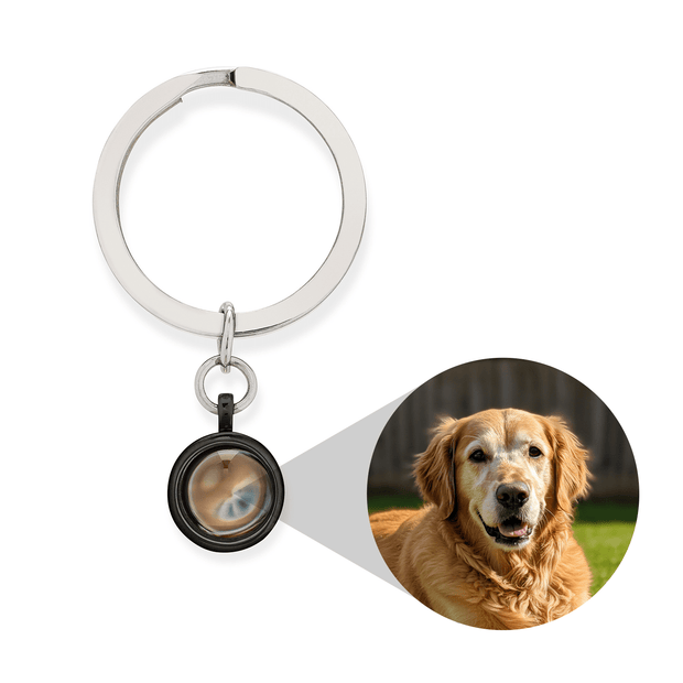 Personalized Circle Photo Keychain