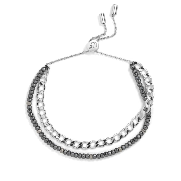 Crystal Double Strand Charm Bracelet