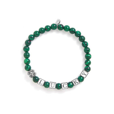 LUCKY Malachite Stretch Bracelet