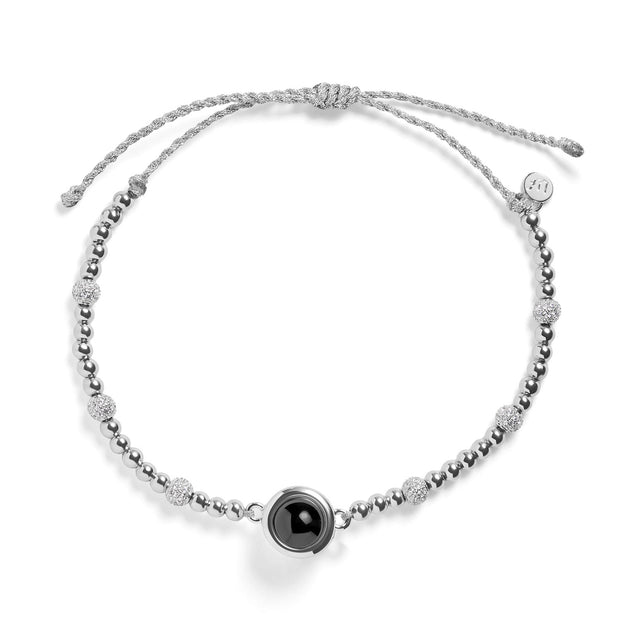 Personalized Fireball Metallic Photo Bracelet