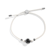 Personalized Leather Slider Photo Bracelet