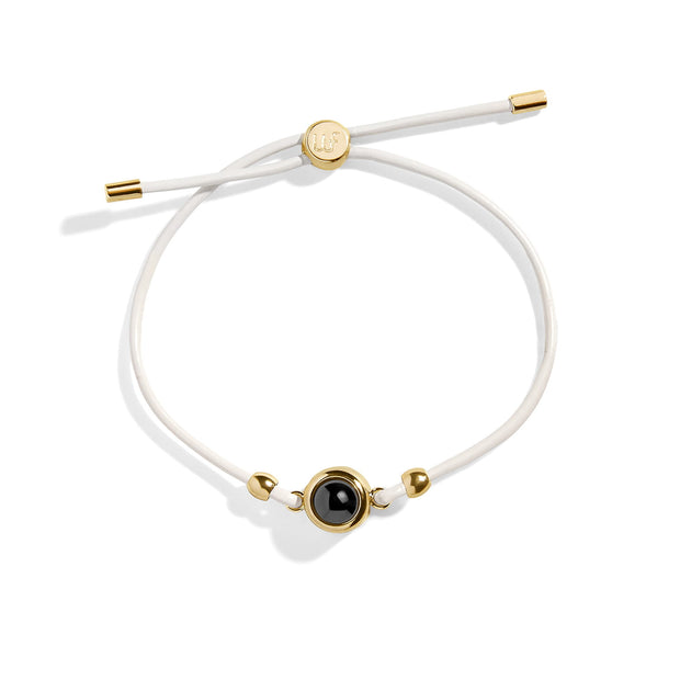 Personalized Leather Slider Photo Bracelet