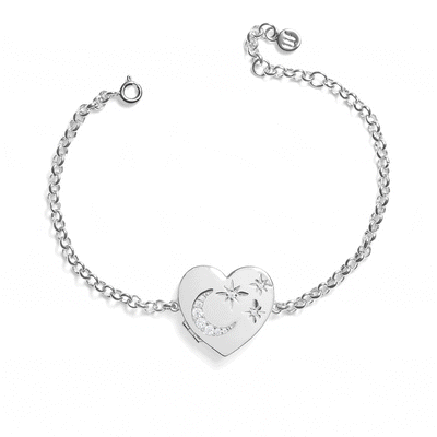 Personalized Celestial Locket Bracelet