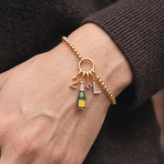 Champagne Bottle Charm, worn