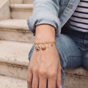 Enamel Basketball Charm, worn