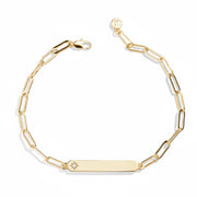 Engravable Bar Paperclip Bracelet