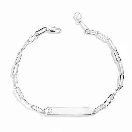 Engravable Bar Paperclip Bracelet
