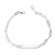 Engravable Bar Paperclip Bracelet