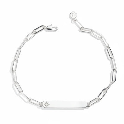 Engravable Bar Paperclip Bracelet