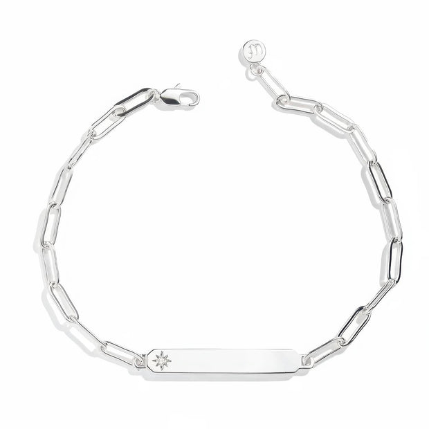 Engravable Bar Paperclip Bracelet