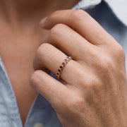 Eternity Birthstone Bezel Ring, worn