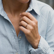 Eternity Birthstone Bezel Ring, worn