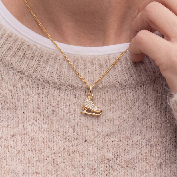 Figure Skating Necklace, worn