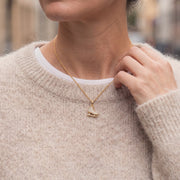 Figure Skating Necklace, worn