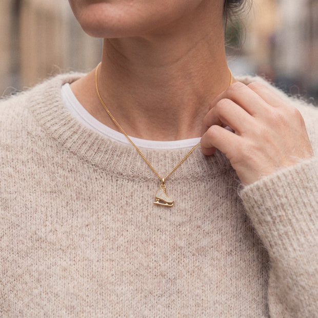 Figure Skating Necklace, worn