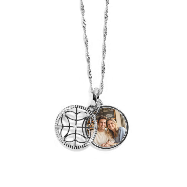 Personalized Filagree Photo Necklace