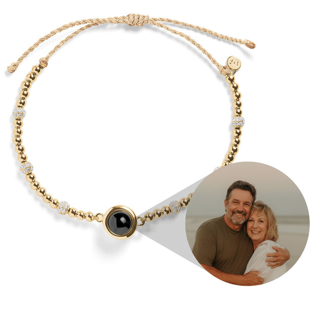 Personalized Fireball Metallic Photo Bracelet
