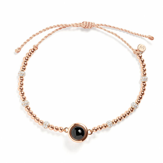 Personalized Fireball Metallic Photo Bracelet