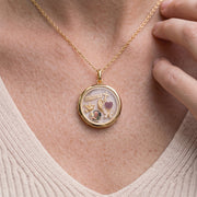 Floating Angel Wing Charm, worn