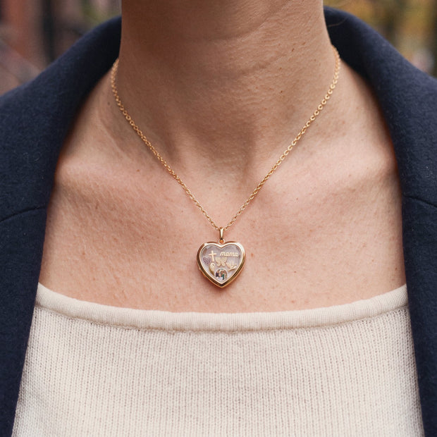 Floating Butterfly Charm, worn